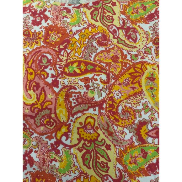 Westbound Woman Paisley Top 3X Red & Yellow Colorful Boho Art - Picture 3 of 4